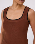 Marlow Casa Knit Tank Burnt Umber