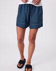 Marlow Chambray Short Dark Denim