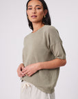 Marlow Eden Knit Tee Light Kelp