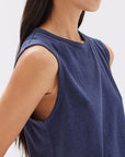 Assembly Label Kiana Linen Tank Navy