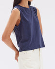 Assembly Label Kiana Linen Tank Navy