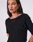 Marlow Level Boat Neck Top Black