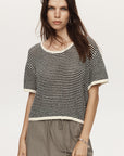 Marle Rumi Top Black/Ivory Knit