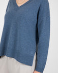 Marlow Virgo V Neck Knit Sapphire