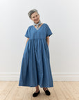 Metta Melbourne Flossie Cotton Poplin Dress Denim Blue