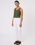 Marlow Noto Linen Tank Cypress