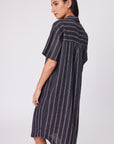 Marlow Skyline Dress Ink Stripe