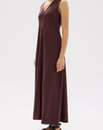 Assembly Label Thalia V Neck Maxi Dress Fig