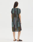 Nice Things Striped Dress Blue/Brown/Green