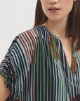 Nice Things Striped Dress Blue/Brown/Green